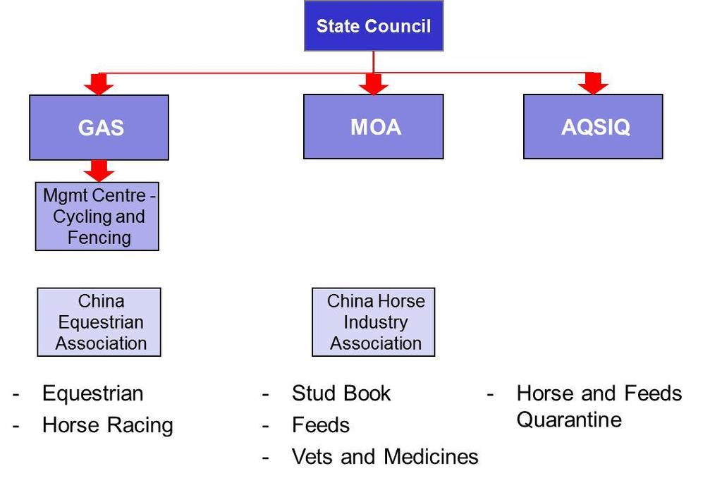 Matrix of Government Organisations Vertical Lines Direct under the State Council, there are multiple vertical administrative lines: - 25 ministries or commissions (eg Ministry