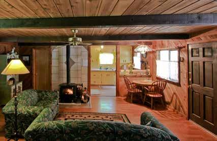 cozy, cedarpaneled retreat with one bedroom which