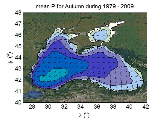 Mean annual and seasonal wave energy flux predicted by the SWAN model over the period 1979-2009 in the Black Sea Mean wave energy