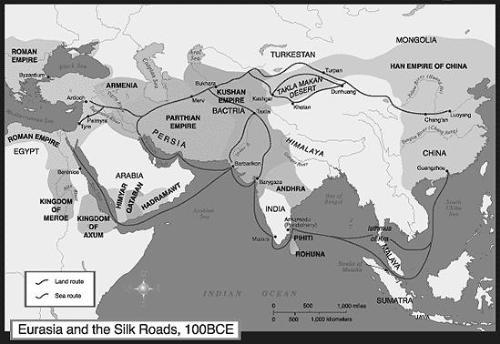 What were some of the dangers that travelers encountered on the Eastern Silk Road? (236) 5.