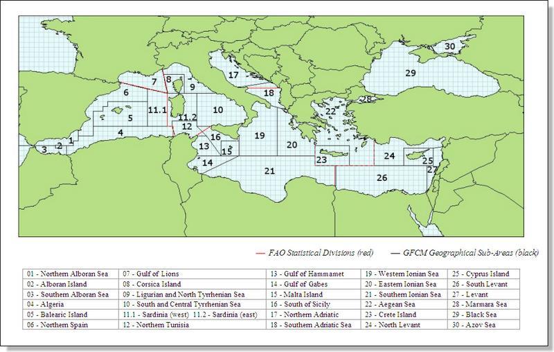 Mediterranean and Black Sea areas and