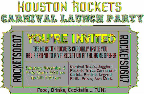 caricature artists, Rockets Legends and live music.