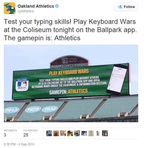 Case :-cv-0-sc Document Filed 0// Page of use of games and contests, such as the invitation to Play Keyboard Wars using the MLB.com app on their mobile device: 0.