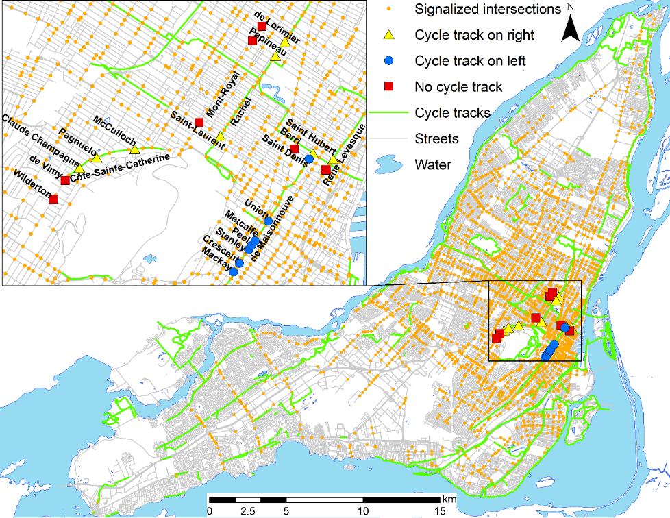 Site Selection Cycle Tracks: Turning Vehicles and Cyclists N.