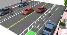 The bicycle lane is located adjacent to motor vehicle travel lanes and bicyclists ride in the same direction as motor vehicle traffic.