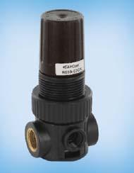 Präzisionsdruckregler aus Kunststoff R039 Diaphragm miniature pressure regulator of small and lightweight design.