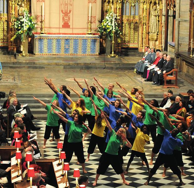 A time to celebrate In London, Queen Elizabeth II attends a special multi-cultural, multi-faith event at Westminster Abbey, with performances from choirs, dancers and musicians.