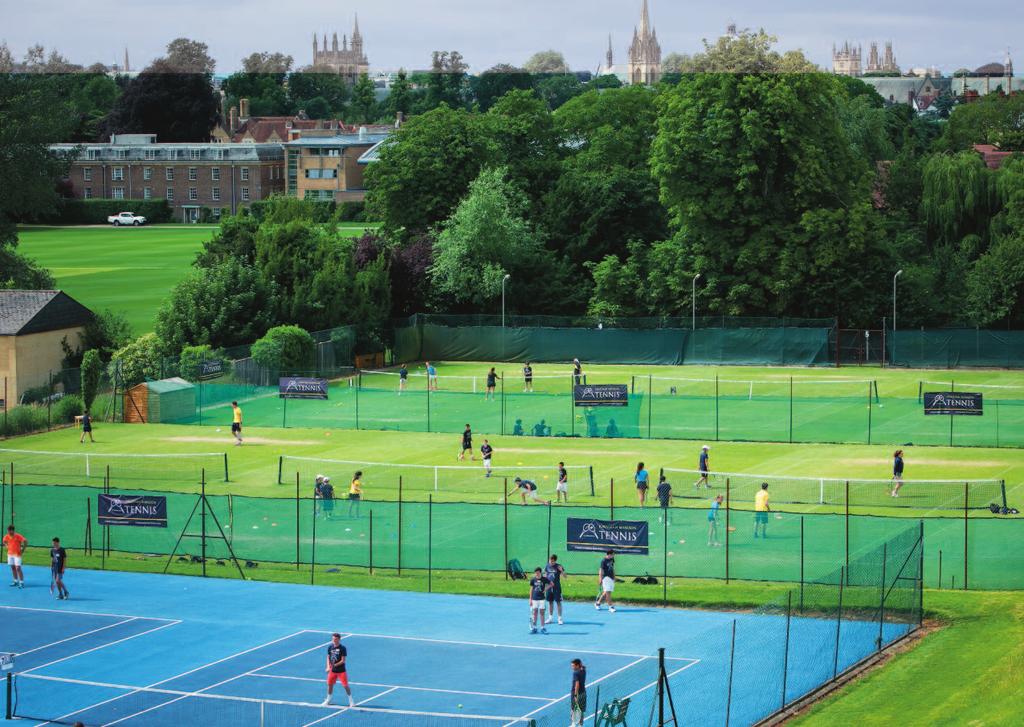 Oxford Tennis Camp Embrace the thrill of playing tennis on the beautiful grass courts at our Oxford Tennis Camp.
