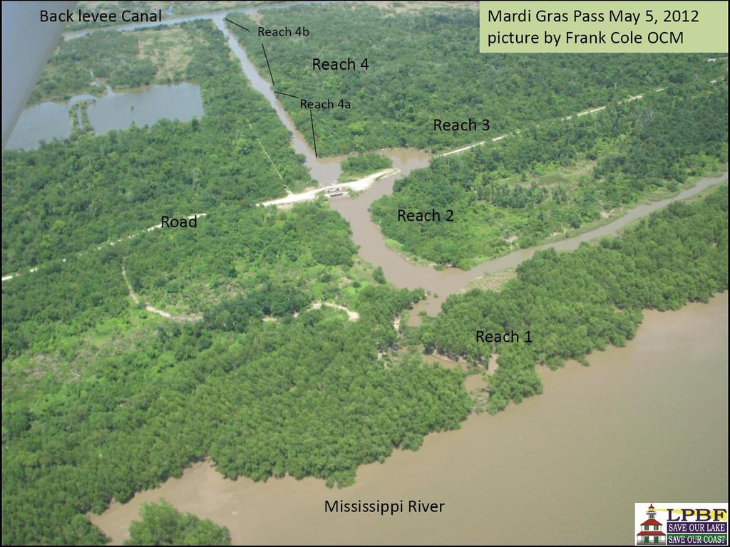 Mixing of fresh Mississippi River