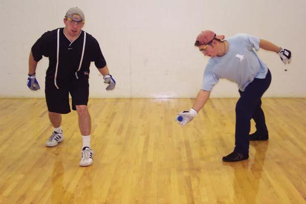 PLAYING TECHNIQUES FOOTWORK A player s hand work is not enough to win a game of handball. Footwork is equally essential to the skilled player.