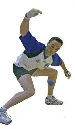 BASIC SHOTS There are also three basic types of shots in handball: the passing shot, the kill shot and the ceiling shot. All three shots are used in conjunction with all three types of strokes. 1.