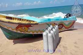 January 10, 2017 Negombo, Western Province, Sri Lanka -Seizure of 50kg of fish, one net and one boat. Arrests of 4 local fishermen.