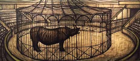 Rhinoceroses The circus and the rhinoceros. 1955. Bernard Buffet.