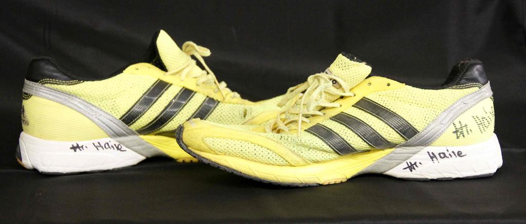 HAILE GEBRSELASSIE : AUTOGRAPHED SHOES Regarded as the greatest distance runner in history, Haile Gebrselassie has won two Olympic gold medals over 10,000 metres and four World championship titles.