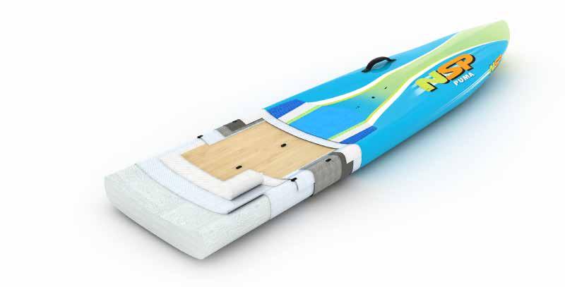 available. - Featuring a PVC reinforced deck for integrity plus carbon rails for stiffness reducing flex and making the board ultra responsive.