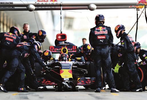 Operations Room at the Red Bull Racing factory in the UK: The Action Plan DR to return to the Pits immediately to change tyres and nose/front wing assembly.