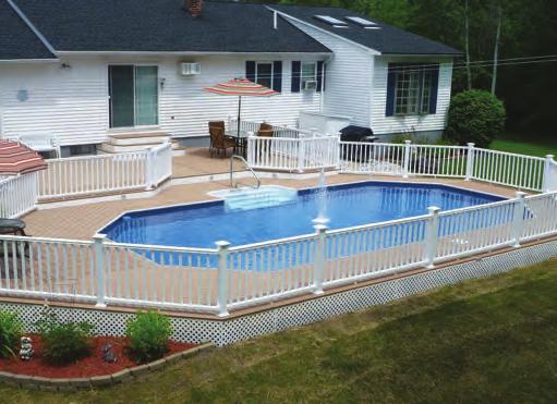At least 50% of the Radiant Metric Grecian Pool wall (26 ) must be installed below the ground. This pool gives you more options on installation and finishing!