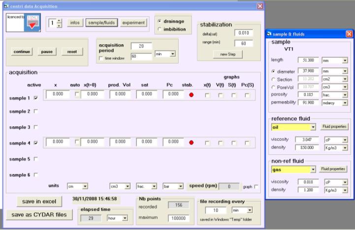 Simulation package RC is provided with a dedicated simulation package. CYDAR includes a special module for centrifuge acquisition data.