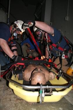 Emergency rescue teams must be available while authorized entrants are in the confined space.