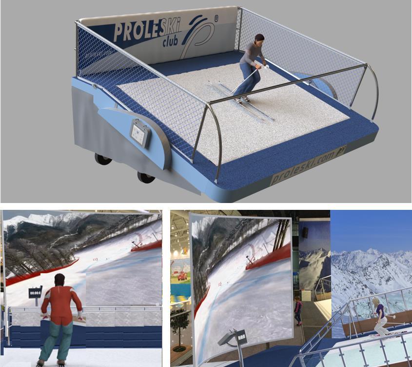 v sportsx mobile SKI powerful, infinite, alpine slope treadmill Xtreme