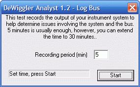 Analyst Record Bus This test records a few minutes of your instrument output.