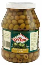 65 173400 Crespo Pitted Green Olives 2.26kg x 1 8.65 090212 Cooks & Co Pitted Kalamata Olives 2.25kg x 1 14.59 GHERKINS & CAPERS 173560 Crespo Capers (Capotes) 2.