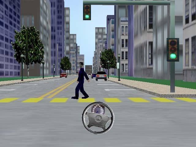 Figure 3: Intersection dash scenario Figure 4: Intersection dash screenshot Vehicle Turning Scenario In the third scenario, a pedestrian crosses the street at a signaled intersection into the path of