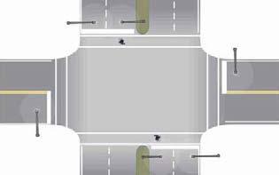 lighting layout for crosswalks.