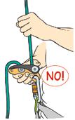 hand. Tube: The brake hand, when positioned above the belay device can be fatal.