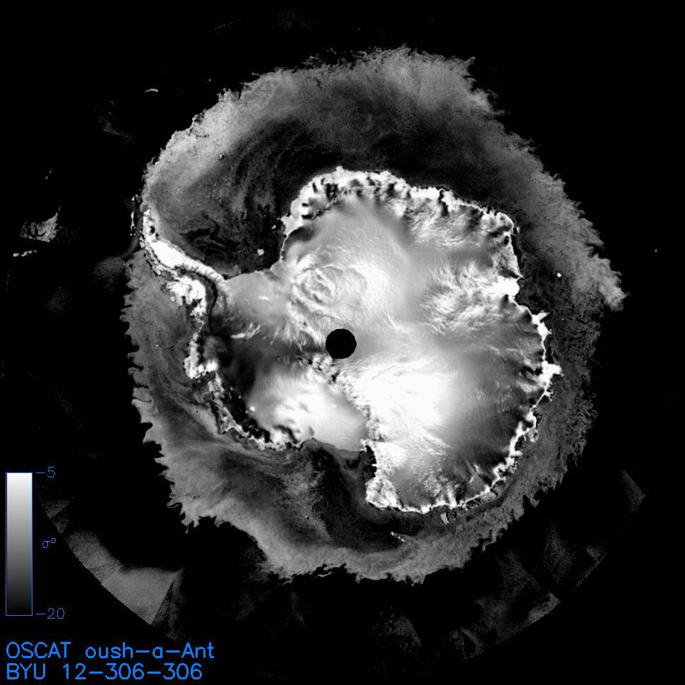 OSCAT Enhanced Resolution Antarctic Image Enhanced resolution OSCAT image, 2 Nov 2012