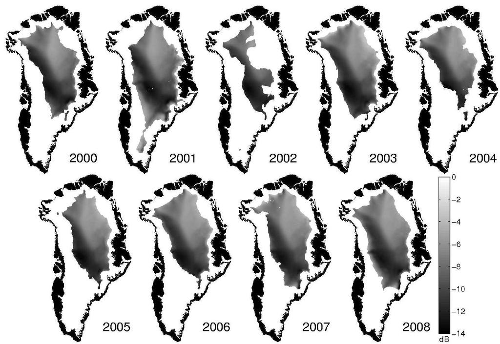 Greenland & Scatterometer Calibration Evaluate locations within the dry snow zone of Greenland for calibrating