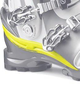 the shell through a BI-injected, dual density structure that extends from the boot toe to the top of the cuff.