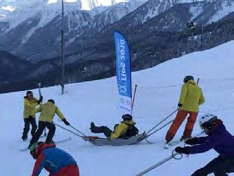 demonstration Gazex avalanche demonstration - Rosa Khutor International patroller friendly sled challenge -
