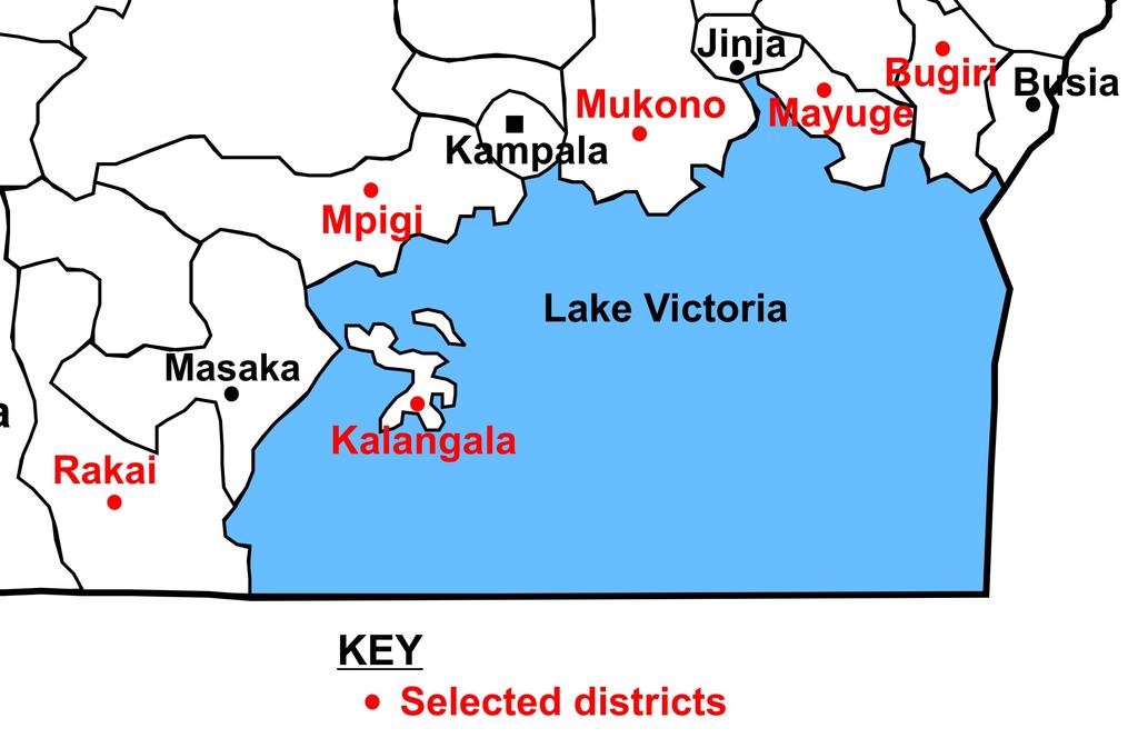 3.0 METHODOLOGY 3.1 Study Area The 11 riparian districts of Lake Victoria, Uganda were geographically divided into three zones.
