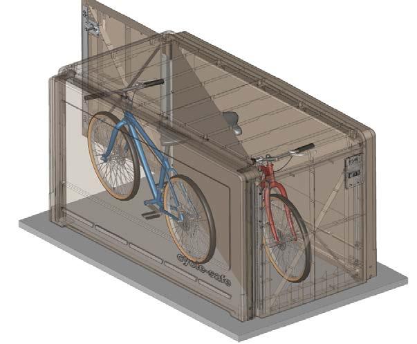 Option 2: CycleSafe 2-Bike Locker Approximately $6000 each (includes 2 bicycle parking spaces) with shipping included from Grand Rapids, Michigan. To be assembled by City Staff.