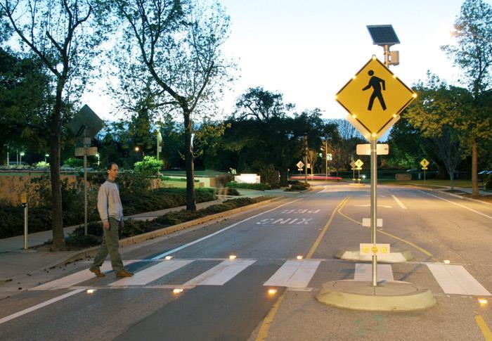 In-pavement LED Solar products have evolved and are becoming more effective with less maintenance issues. Studies show short term improvements in driver yielding to peds and better yielding at night.