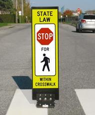 R1-6a Gateway Treatment at Crosswalks R1-6a In-Street Pedestrian Signs Very positive national research findingsincluding 2014 (Van Houten) and 2016 Michigan DOT and Western Michigan U.