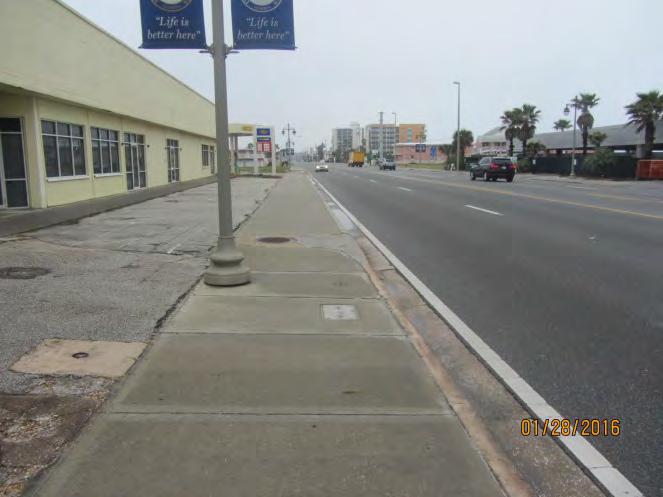Suggestions for Improvement: At the locations where trip hazards are present at inlets, consider beveling/grinding the inlet top near the sidewalk joint to reduce/eliminate the trip hazard.