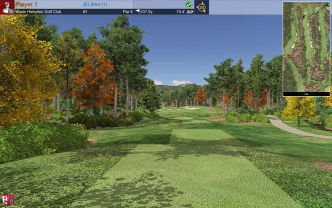 PLAYING A ROUND 11 PLAYING A ROUND 12 PLAYING A ROUND ON SCREEN INTERFACE USER INTERFACE: E6 Menu Button Information Box Course Name Hole Par Distance from the ball to the pin Player Name Scoring