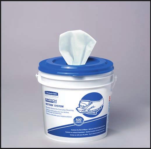 The microfiber wipers, cotton rags and cellulose-based wipers were tested following a common hospital protocol in which the wipers were dipped into the open bucket to absorb disinfectant solution to