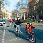 crossroads, eliminate accident black stops Bicycle racks on public