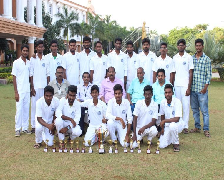 OUR COLLEGE STUDENTS PARTICIPATED IN JNTUK CZONE CRICKET(MEN) ORGANISED BY NIMRA,JUPUDI AND GOT RUNNERS. CRICKET(RUNNERS) 1 M.Siva Kumar 12481A0161 2 M.B.N.S.Kiran 12481A0163 3 K.