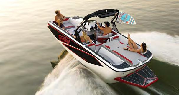 Unlike other wake sports boats that rely on expensive wake-shaping tabs, Heyday uses its signature hull shape to create both a superior wake and superior affordability.