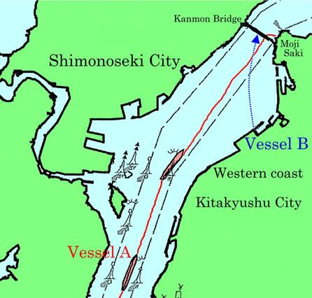 Investigated accident case 4 Grounding, in Hayatomo Seto, Kanmon Passage, of a cargo vessel which was proceeding northeastward in restricted visibility because of thick fog, when she tried to avoid a