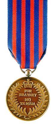 THE NEW ZEALAND BRAVERY DECORATION (NZBD) Awarded for acts of exception bravery in situations of danger.