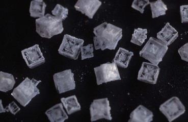 Salt, sugar, and snow are examples of crystalline solids.