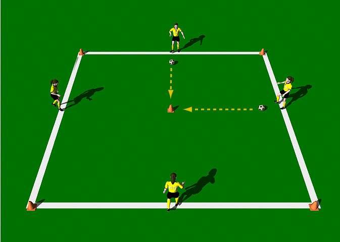 Week Seven Drill Two Knock Down the Cone Objective of the Practice: This practice is designed to improve the mechanics involved in the execution of the Push Pass with an emphasis on accuracy.