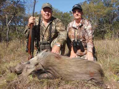 Alans first animal was a bushpig and he probably thought no big deal but we took it on foot in the day which doesnt happen often.