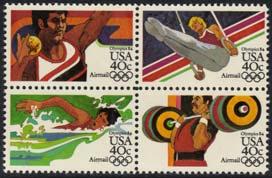.......65 UX82 1980 14 Lake Placid Olympics Postal Card........75 UX100 1983 13 Olympics, Yachting Postal Card........40 UX102 1984 13 Olympics, Runner Postal Card.