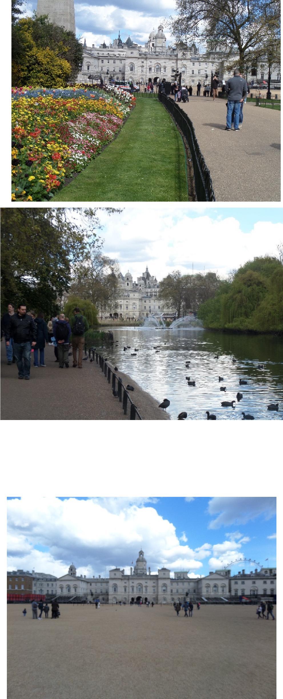 After viewing the palace, you can walk back through St James Park to Horse Guards Parade.